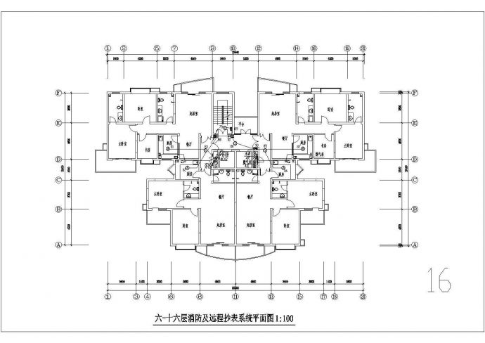 江苏某高层消防平面设计CAD图纸_图1
