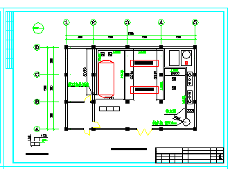 水源热泵完整cad机房设计施工图-图二