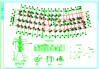 完整复杂的底框结构cad设计图纸-图二