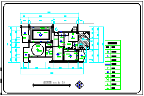 某完整室内家装设计cad平面施工图（附原始户型图）-图一