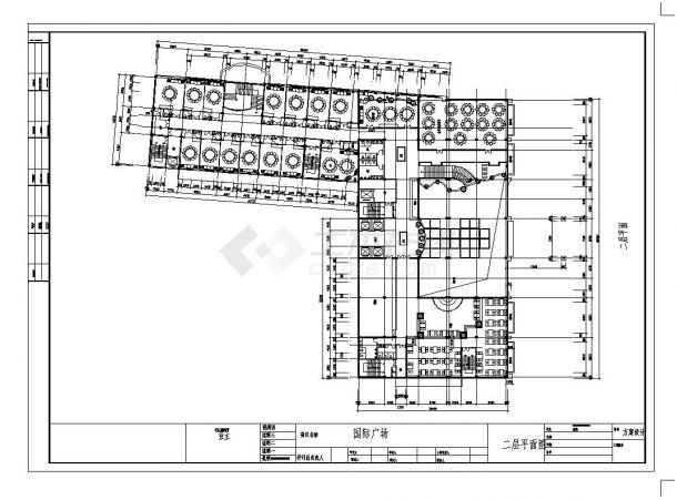 某城市国际广场建筑结构布置平面图CAD详图-图二