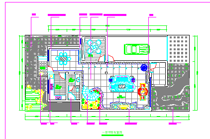 小二层别墅室内装修详细cad方案设计图_图1