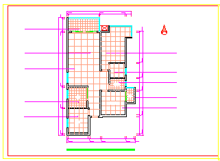小三居户型雅居cad平面布置装修设计方案图_图1