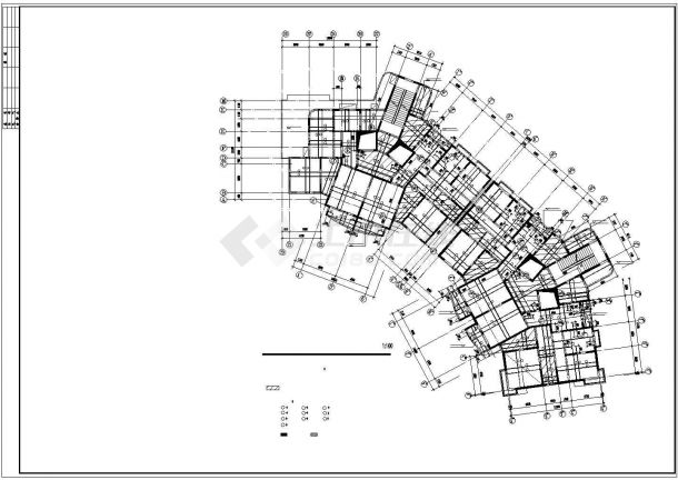 精选优质的上海某18层经典小高层CAD结构施工图（含平面图）-图一
