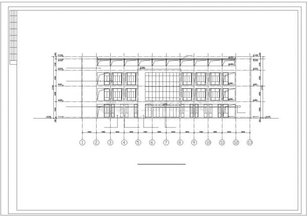 多层工业厂房建筑设计CAD图纸-图一