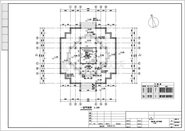 武汉市某风景区内部3层框架结构仿古楼阁全套建筑设计CAD图纸-图一
