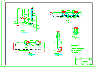 轴流式水电站厂房全套cad设计施工图