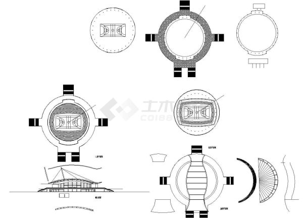 桐庐某地体育馆全套施工设计图纸-图二