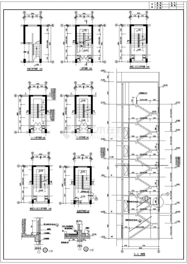 某小高层框架结构住宅楼建筑设计cad全套施工图-图二