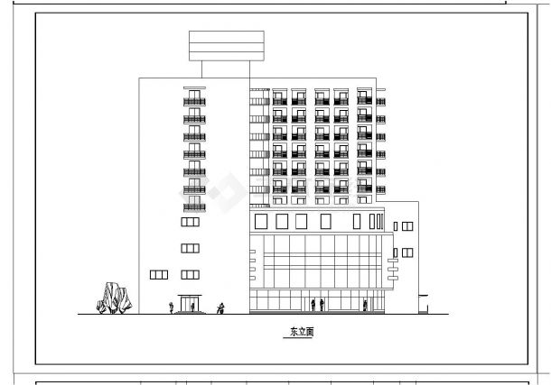 某市区高层综合楼建筑工程布置CAD施工图-图二