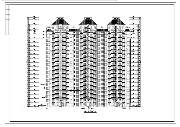 某城市高层住宅楼布置CAD详图-图二