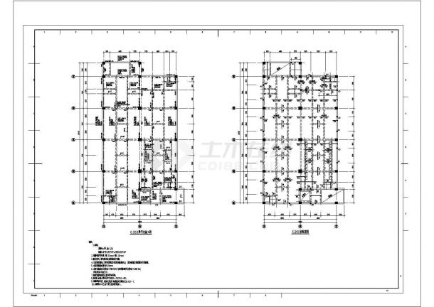 某多层框剪结构电控楼结构施工图，23张图纸-图一
