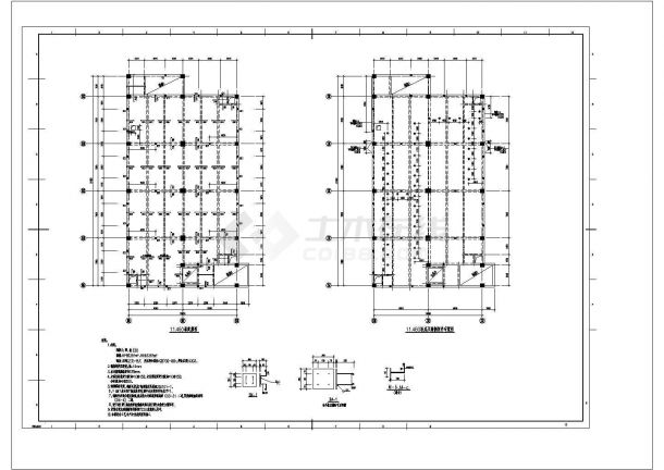 某多层框剪结构电控楼结构施工图，23张图纸-图二