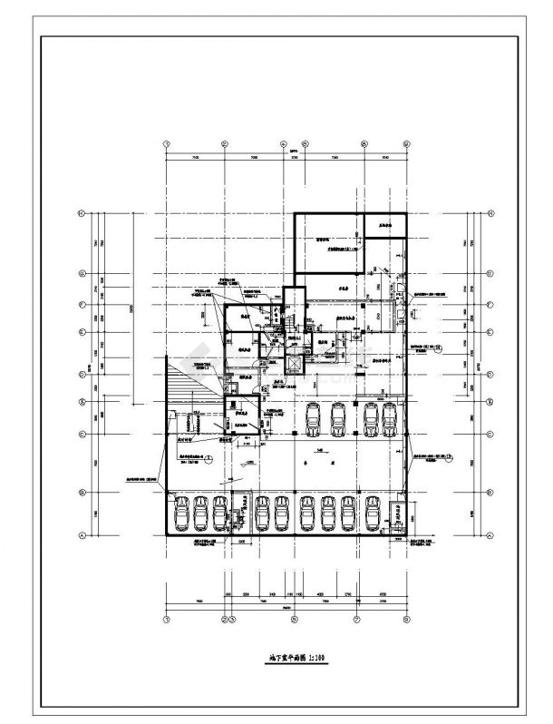 某城市高层住宅楼布置施工平面图CAD详图-图一