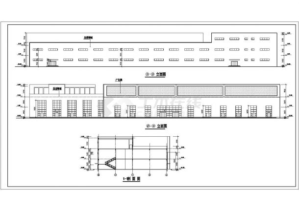 某地2层商场建筑设计cad施工图-图一