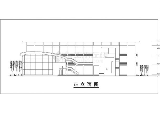 南通市第一中学3930平米3层框架结构教学楼全套建筑设计CAD图纸-图一