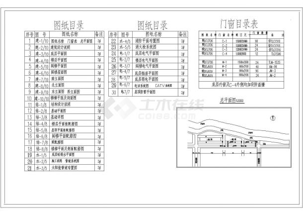 界南河拆迁工程某多层框架结构安置住宅楼设计cad全套建筑施工图（含结构设计，含给排水设计，含电气设计，含设计说明）-图一