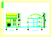 乡村别墅建筑施工CAD平面布置参考图-图二