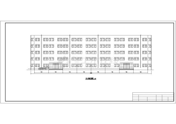 金华市某职业学院5160平米五层框架结构宿舍楼建筑结构设计CAD图纸-图二