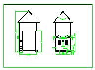 兄弟型小农家住宅建筑设计施工图纸带效果图_图1