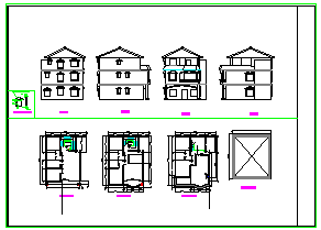 兄弟型小农家住宅建筑设计施工图纸带效果图-图二