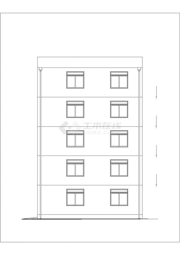 长沙市晨曦花苑小区3280平5层框架结构住宅楼建筑和结构设计CAD图纸-图一