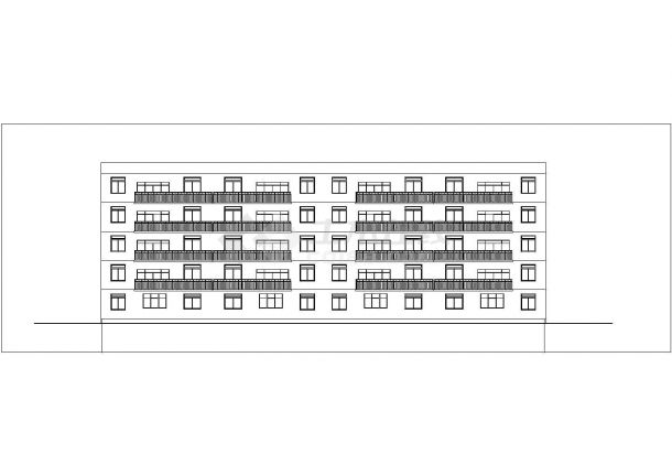 长沙市晨曦花苑小区3280平5层框架结构住宅楼建筑和结构设计CAD图纸-图二