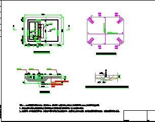 安徽某单层体育馆给排水一体化消防泵房施工CAD图，含设计说明-图一