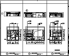 某三层带地下室C户型别墅室内全套装修施工cad图_别墅施工