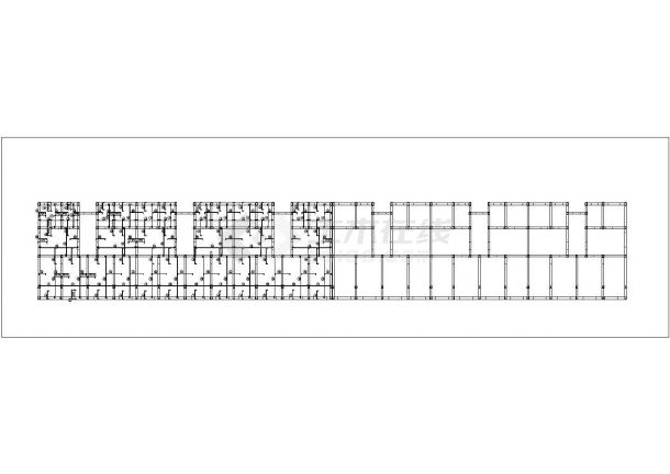 潍坊市枫桥花园小区5300平米五层砌体结构住宅楼结构设计CAD图纸-图一