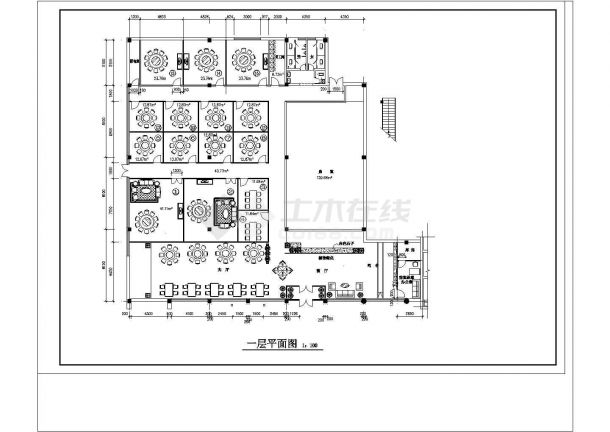  [Obligation] Complete decoration construction design cad drawing of a western restaurant coffee shop - Figure 1