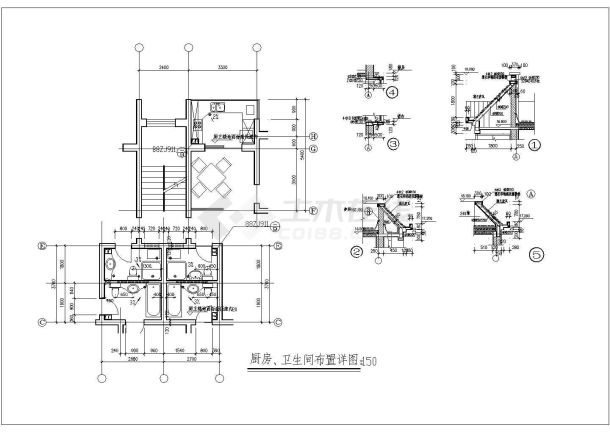 【无锡】某郊区粮库住宅楼全套设计施工cad图-图一