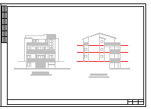 某三层别墅建筑结构cad施工图附效果图-图二