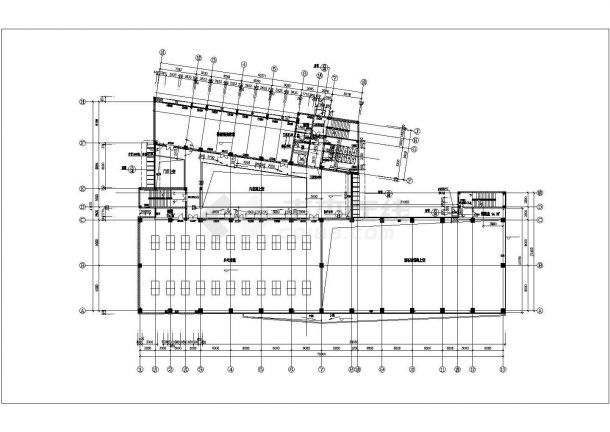 某大学室内体育馆的建筑设计施工cad图纸设计-图二