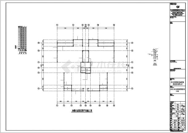 某18层两单元楼住宅楼建筑设计施工CAD图纸-图二