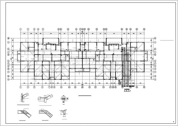 某26层剪力墙、CFG桩住宅建筑设计施工CAD图纸-图二