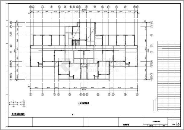 某33层剪力墙高层住宅楼建筑设计施工CAD图纸-图二