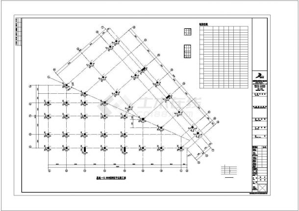 某二层框架结构售楼部建筑设计施工CAD图纸-图一
