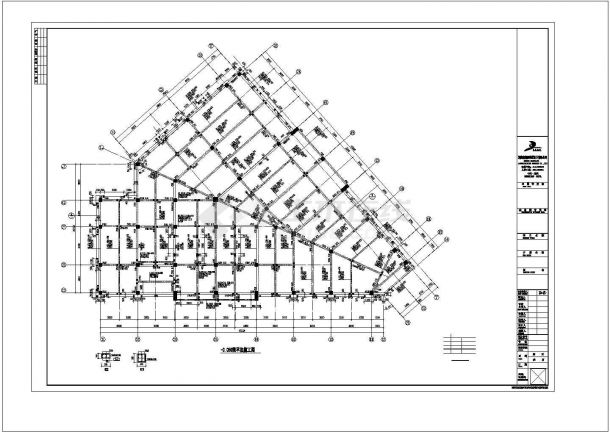 某二层框架结构售楼部建筑设计施工CAD图纸-图二