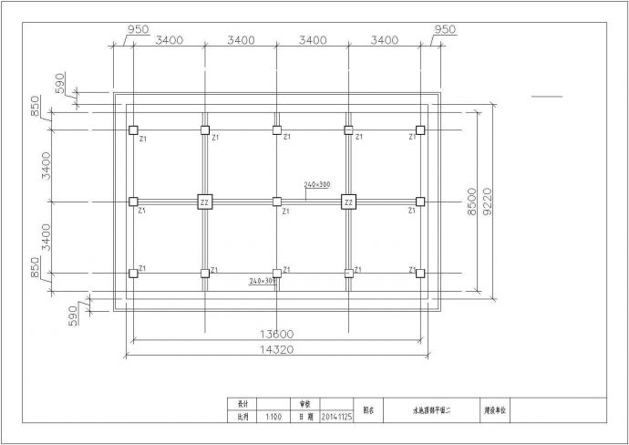 某地区风塔水池建筑设计施工CAD图纸_图1