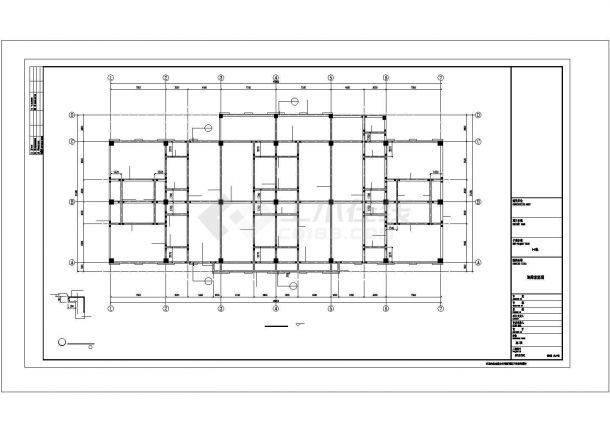 某三层框架商业街商业楼建筑设计施工CAD图纸-图一