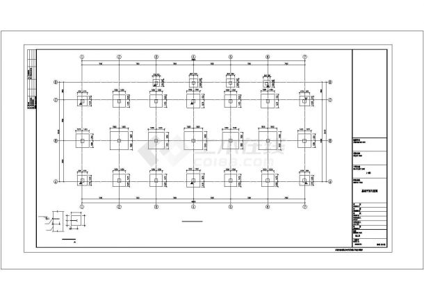 某三层框架商业街商业楼建筑设计施工CAD图纸-图二