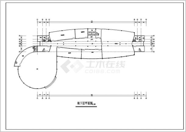 特色商务酒店建筑设计施工CAD图-图一