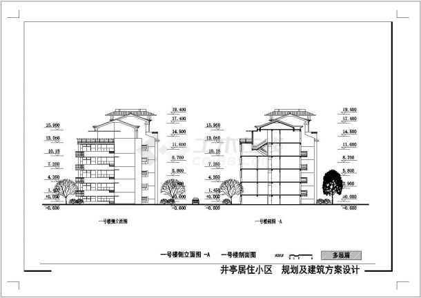 某多层住宅小区规划及方案设计cad建筑施工图（大院设计）-图一