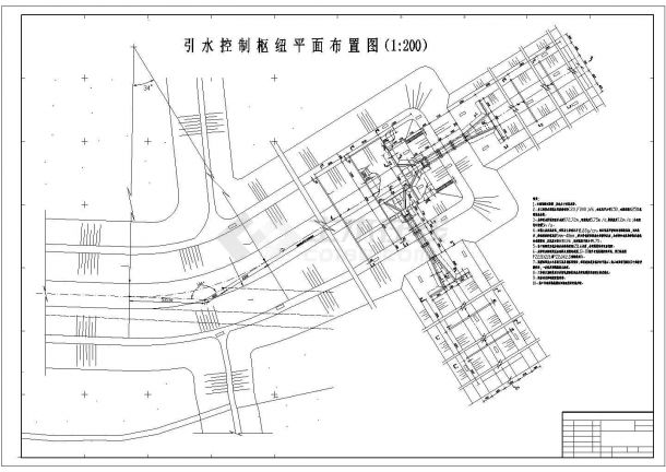 某城市堤防引水涵闸设计施工CAD图纸-图二