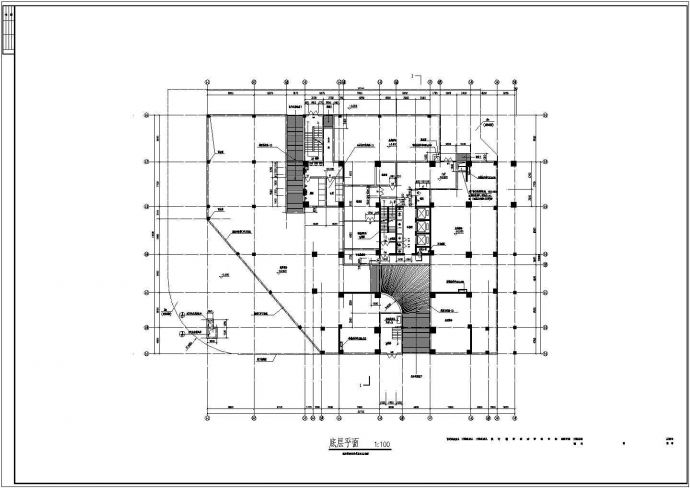 装修设计黄山市某高层住宅建筑CAD图_图1