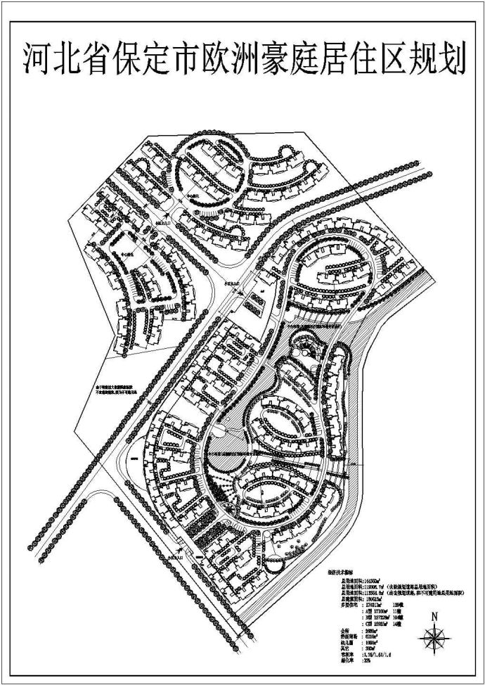 河北省保定市欧洲豪庭居住区规划_图1