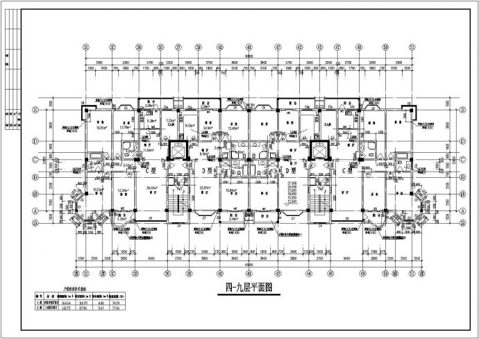 装修设计安徽省合肥市高层住宅建筑CAD图纸_图1