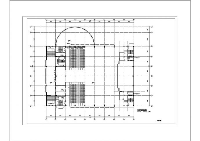 某中学体育馆多联机空调设计CAD图_图1