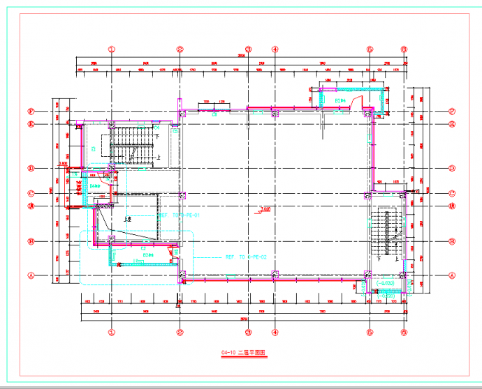 某地四层小商场幕墙平立剖面图CAD图纸_图1